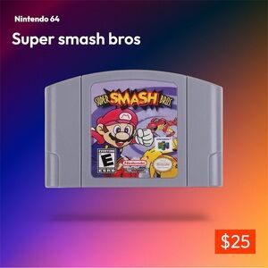 Nintendo Super Smash Bros. Silver Cartridge